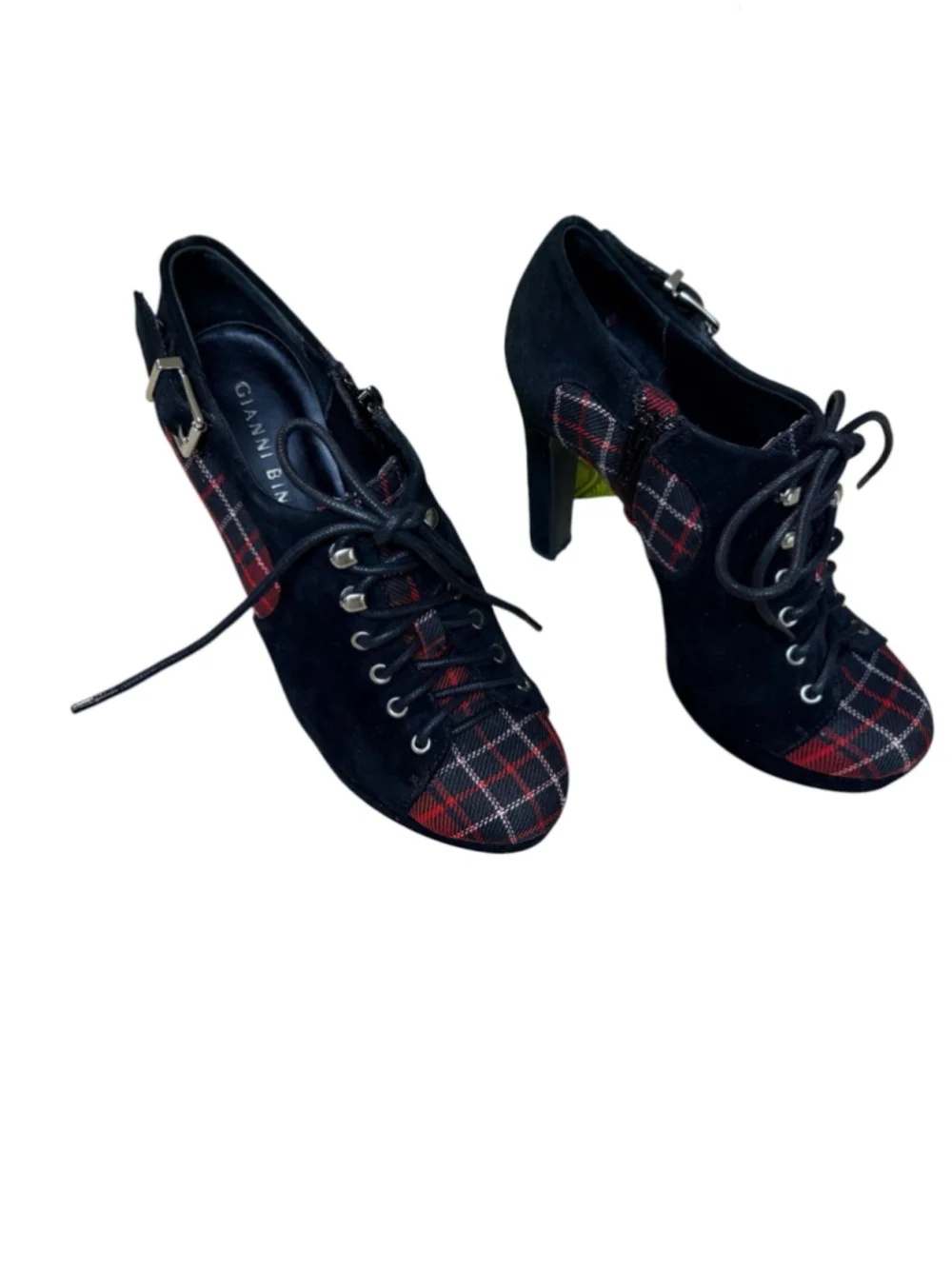 Gianni Bini Tartan Plaid Platform Heels Women's Size 6 NIB